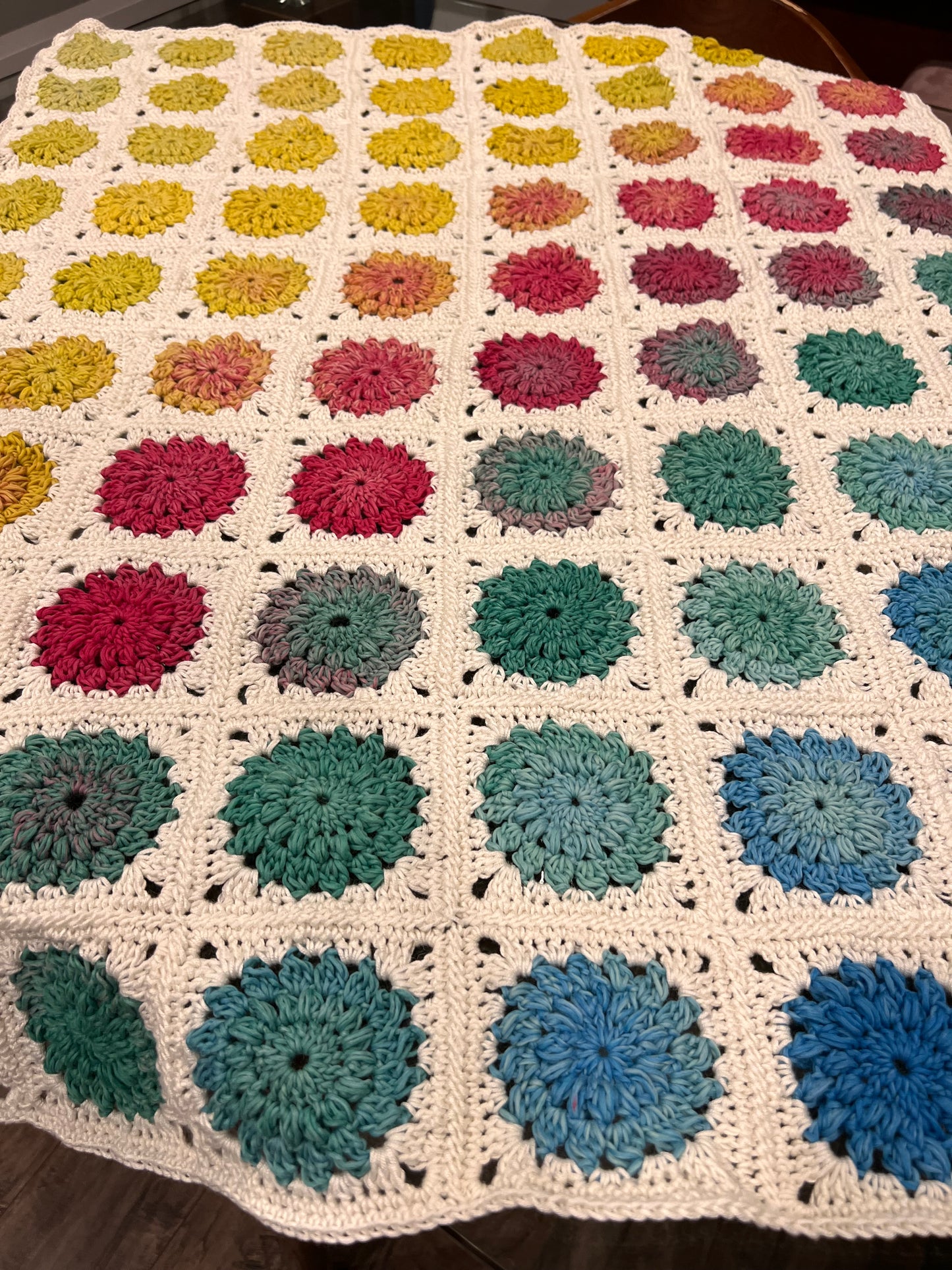 'Twister in Ombre' Crochet Throw 33" x 44"